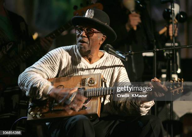Bo Diddley during 20th Annual Rock and Roll Hall of Fame Induction Ceremony - Rehearsals at Waldorf Astoria in New York City, New York, United States.