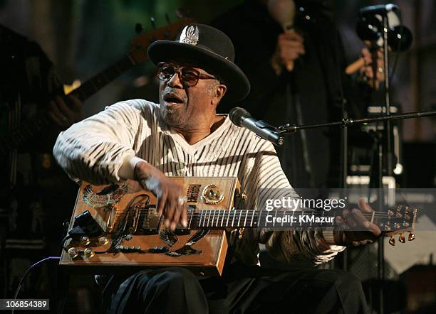 Bo Diddley during 20th Annual Rock and Roll Hall of Fame Induction Ceremony - Rehearsals at Waldorf Astoria in New York City, New York, United States.