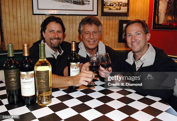 Michael Andretti, Mario Andretti and John Andretti