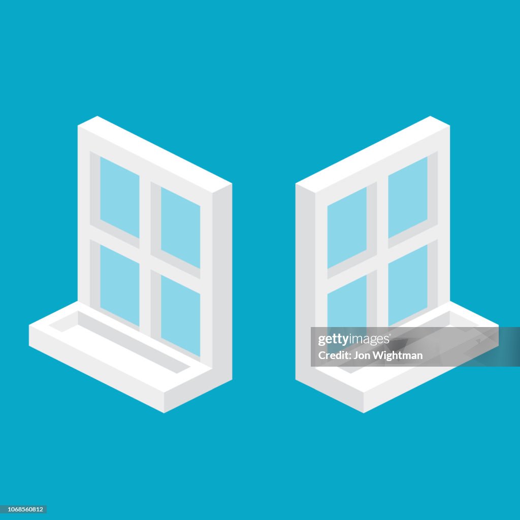 Window Isometric Drawing Isometric Vector Windows High-Res Vector Graphic - Getty Images