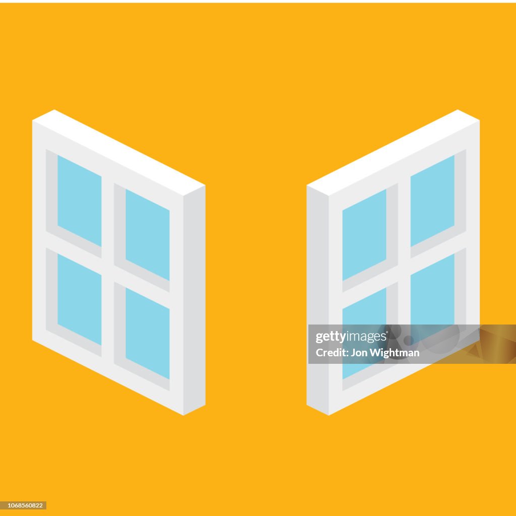 Window Isometric Drawing Isometric Vector Windows High-Res Vector Graphic - Getty Images