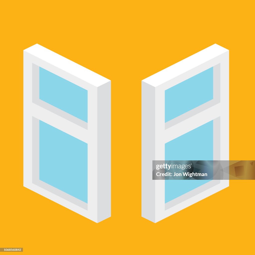 Window Isometric Drawing Isometric Vector Windows High-Res Vector Graphic - Getty Images