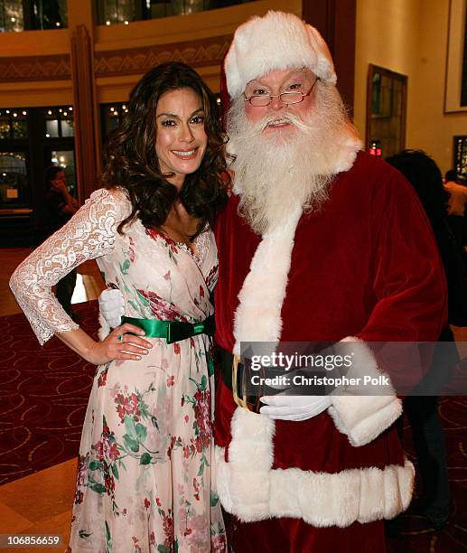 Teri Hatcher and Santa Claus during The 4th Annual Holiday Show and Tree Lighting Ceremony at The Grove at The Grove in Hollywood, California, United...