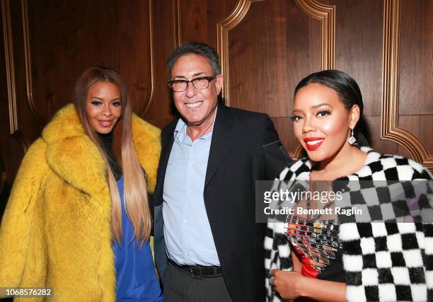 Angela Simmons, President and General Manager of WeTv Marc Juris, and Vanessa Simmons attend the "Growing Up Hip Hop" season 4 party on December 4,...
