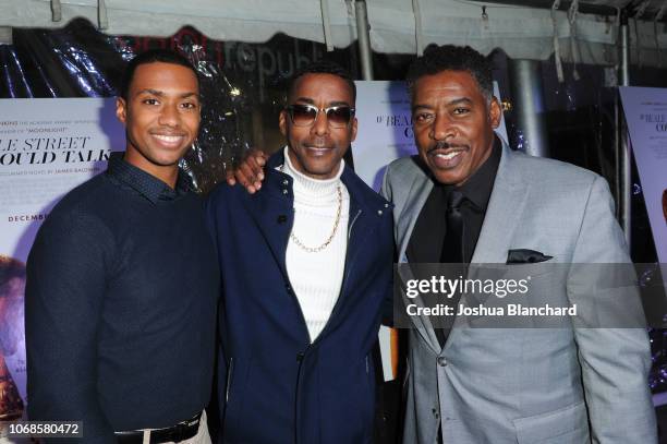 Arrington Foster, Miguel A. Nunez Jr. And Ernie Hudson arrive at the Los Angeles Special Screening Of Annapurna's If Beale Street Could Talk on...