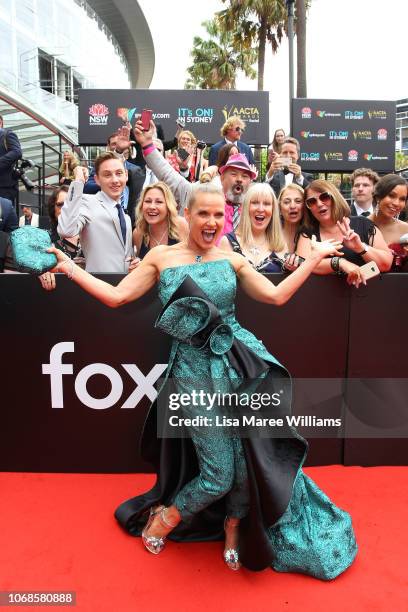 Shaynna Blaze attends the 2018 AACTA Awards Presented by Foxtel at The Star on December 5, 2018 in Sydney, Australia.