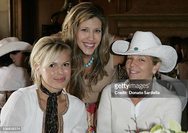 Diana Jenkins, Liane Weintraub and Kelly Meyer during Liane Weintraub Luncheon for Diane Jenkins in support of The Malibu Legacy Park Project at...