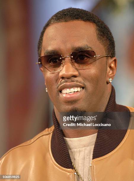 Sean "Diddy" Combs during Sean "Diddy" Combs and His "Making the Band 3" Girls Vist MTV's "TRL" - December 20, 2005 at MTV Studios - Times Square in...