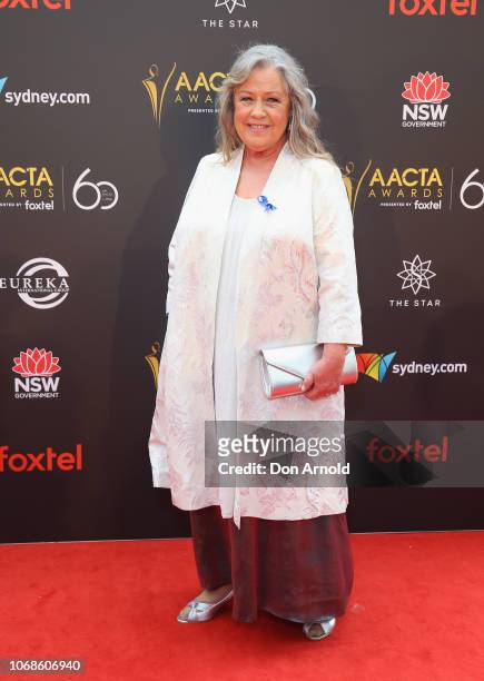 Noni Hazelhurst attends the 2018 AACTA Awards Presented by Foxtel at The Star on December 5, 2018 in Sydney, Australia.