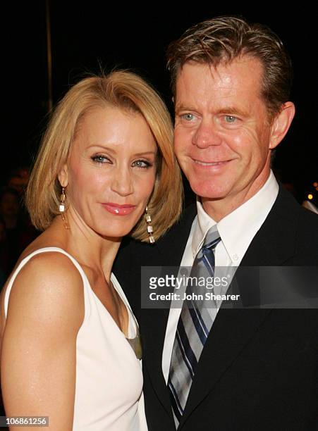 Felicity Huffman and William H. Macy during 17th Annual Palm Springs International Film Festival Gala Awards Presentation - Red Carpet at Palm...