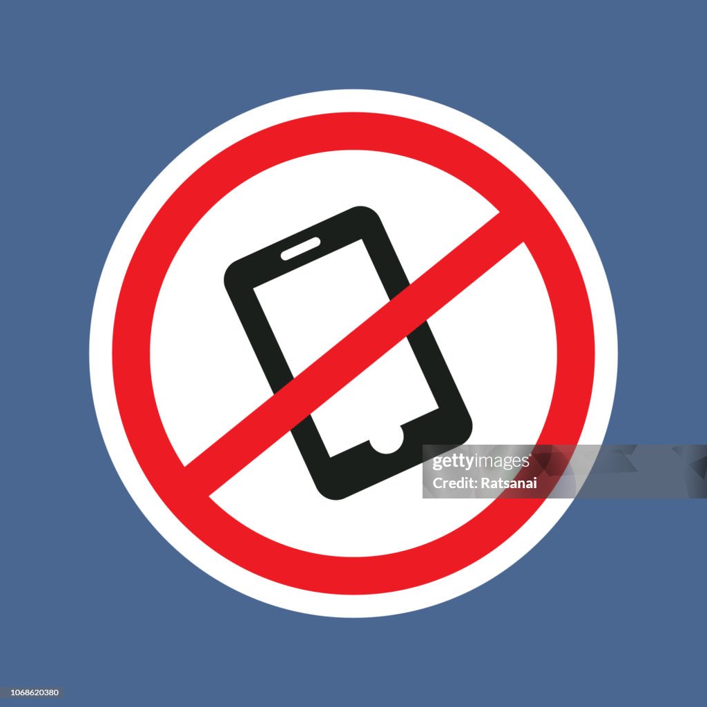 No Phones Ringing No Mobile Phones Sign High-Res Vector Graphic - Getty Images