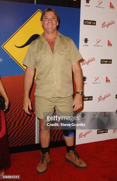 Steve Irwin during G'Day LA: Australia Week 2006 - Penfolds Icon Gala Dinner - Arrivals in Los Angelees, California, United States.