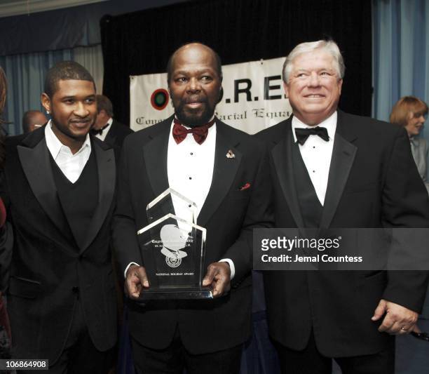 "Usher" Raymond the Fourth and Roy Innis, National Chairman of C.O.R.E. And Haley Barbour, Governer of Mississippi
