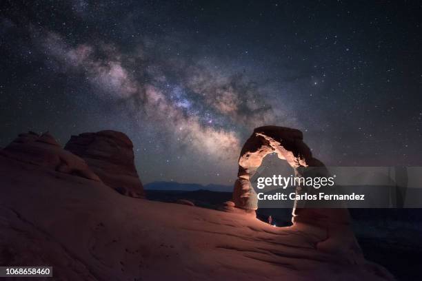 delicate milky way - moab foto e immagini stock