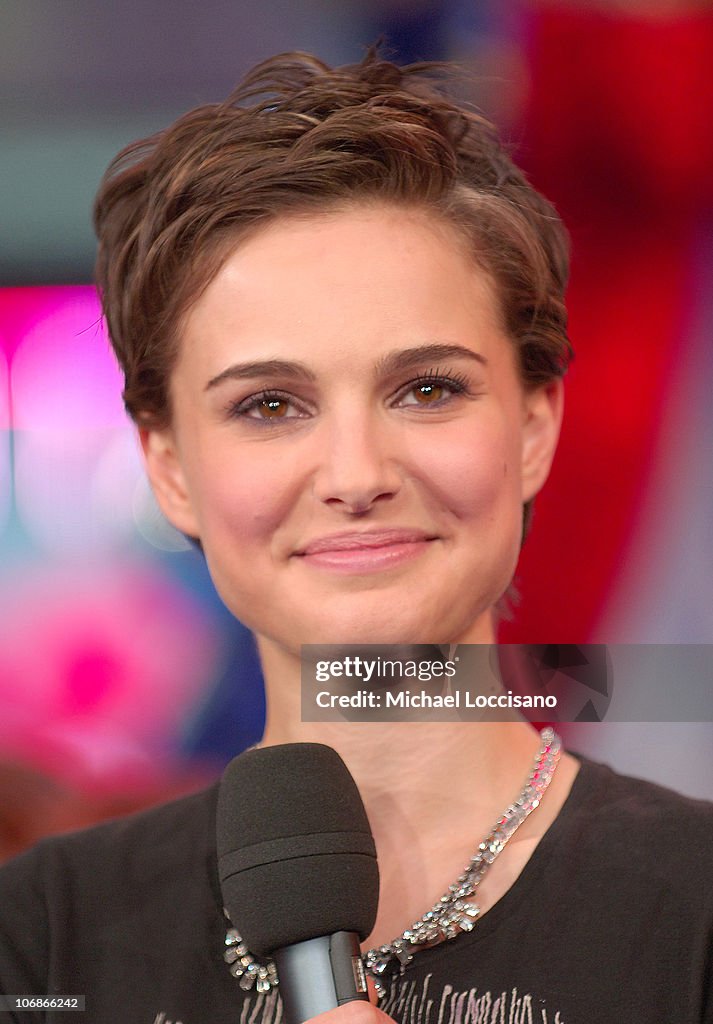 Natalie Portman and the Models of "8th and Ocean" Visit MTV's "TRL" - March 14, 2006