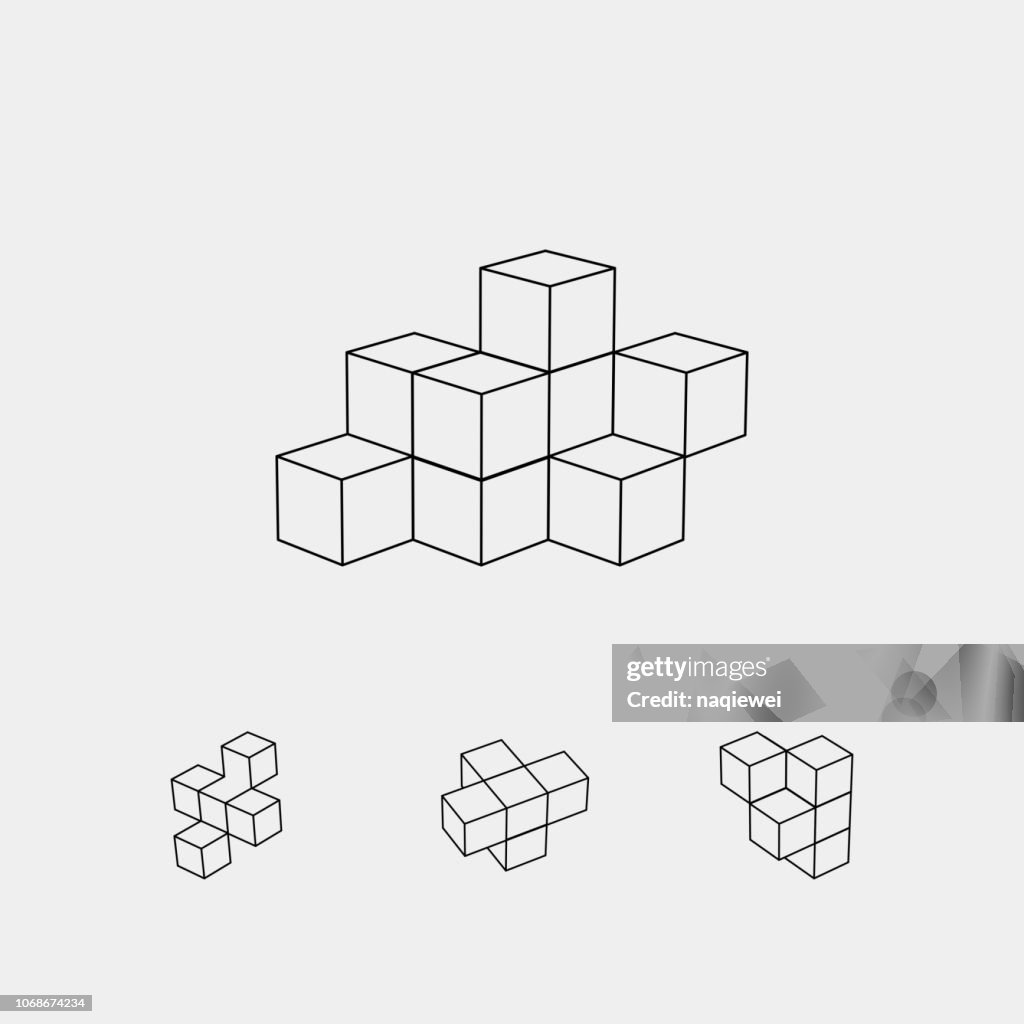 Modello di cubo vettoriale