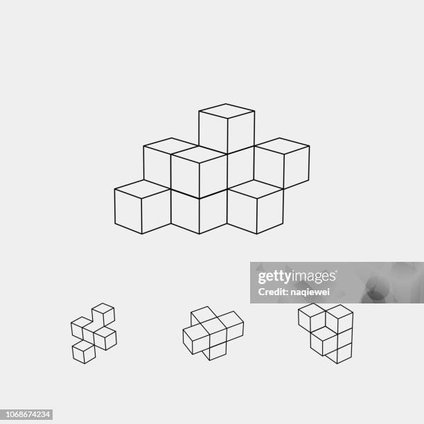 vector cube pattern - cube stock illustrations