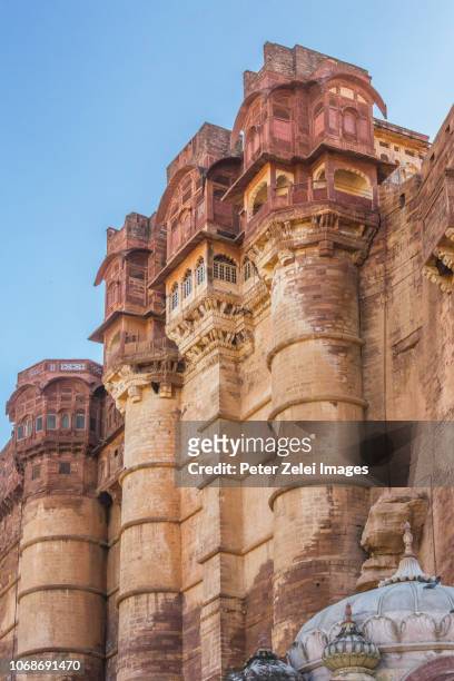 mehrangarh fort in jodhpur, rajasthan, india - meherangarh fort stock pictures, royalty-free photos & images