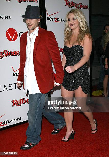 Kevin Federline and Britney Spears during Rolling Stone/Verizon Wireless Pre-GRAMMY Concert with Kanye West - Arrivals at Spider at Avalon in Los...