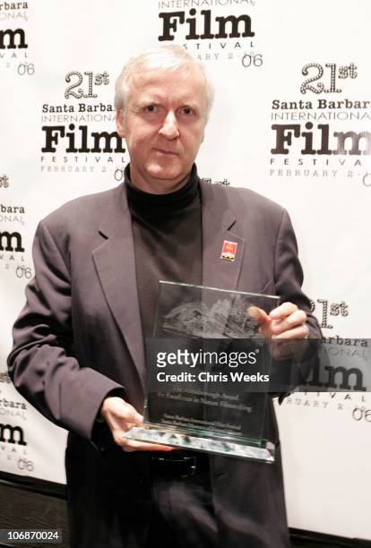 James Cameron during 21st Annual Santa Barbara International Film Festival - The Attenborough Award Honoring James Cameron - Inside and Arrivals at...