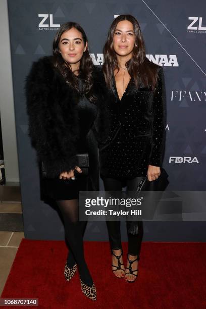 Alanna Masterson and Rebecca Minkoff attend the 2018 Footwear News Achievement Awards at IAC Headquarters on December 4, 2018 in New York City.