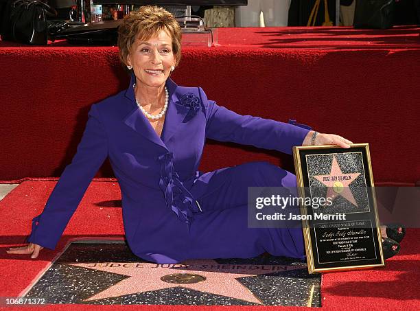 Judge Judy Sheindlin during Judge Judy Sheindlin Honored With a Star on the Hollywood Walk of Fame For Her Achievements in Television at 7065...