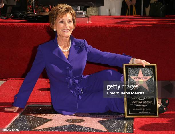 Judge Judy Sheindlin during Judge Judy Sheindlin Honored With a Star on the Hollywood Walk of Fame For Her Achievements in Television at 7065...