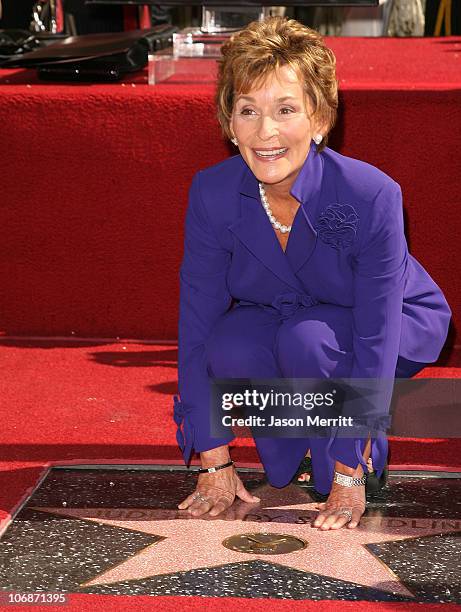 Judge Judy Sheindlin during Judge Judy Sheindlin Honored With a Star on the Hollywood Walk of Fame For Her Achievements in Television at 7065...