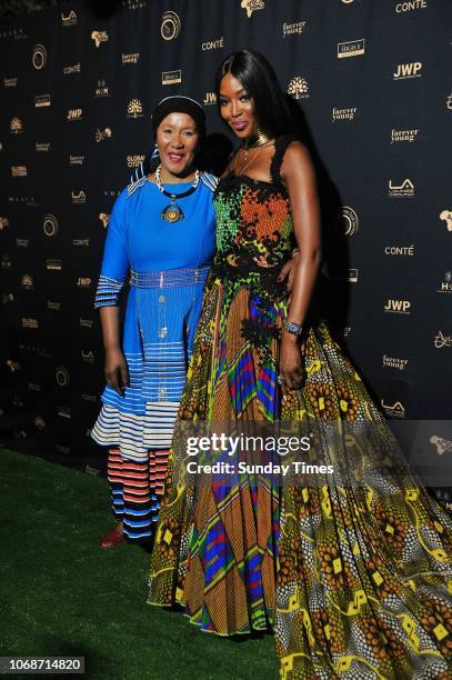 Makaziwe Mandela and Naomi Campbell during the Forever Young Ball and Gala Dinner at the House of Mandela on November 30, 2018 in Johannesburg, South...