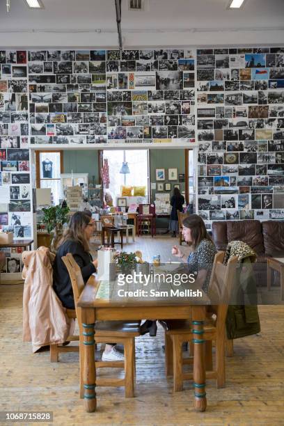 Two woman having lunch at Summerhall on the 9th November 2018 in Edinburgh, Scotland in the United Kingdom. Summerhall is a multi-arts complex and...