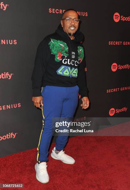 Timbaland attends Spotify's 2nd Annual Secret Genius Awards at The Theatre at Ace Hotel on November 16, 2018 in Los Angeles, California.