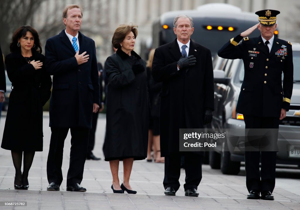 President George H.W. Bush Lies In State At U.S. Capitol