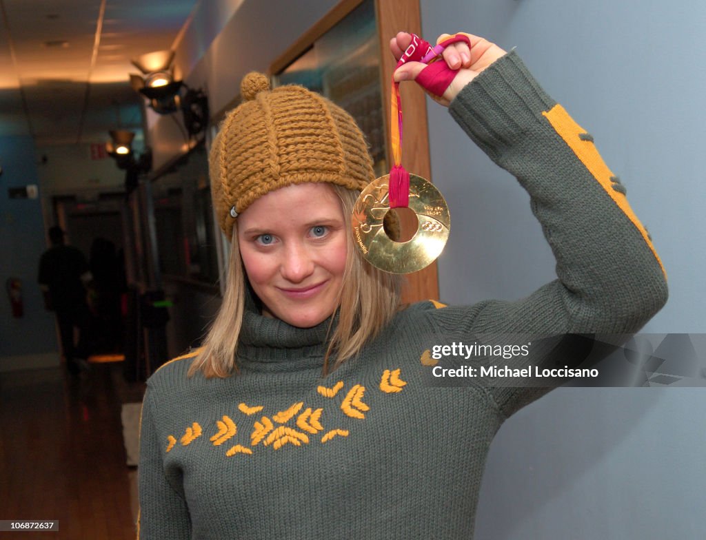 Hannah Teter during Hannah Teter, Shaun White, Arturo Gatti and… News