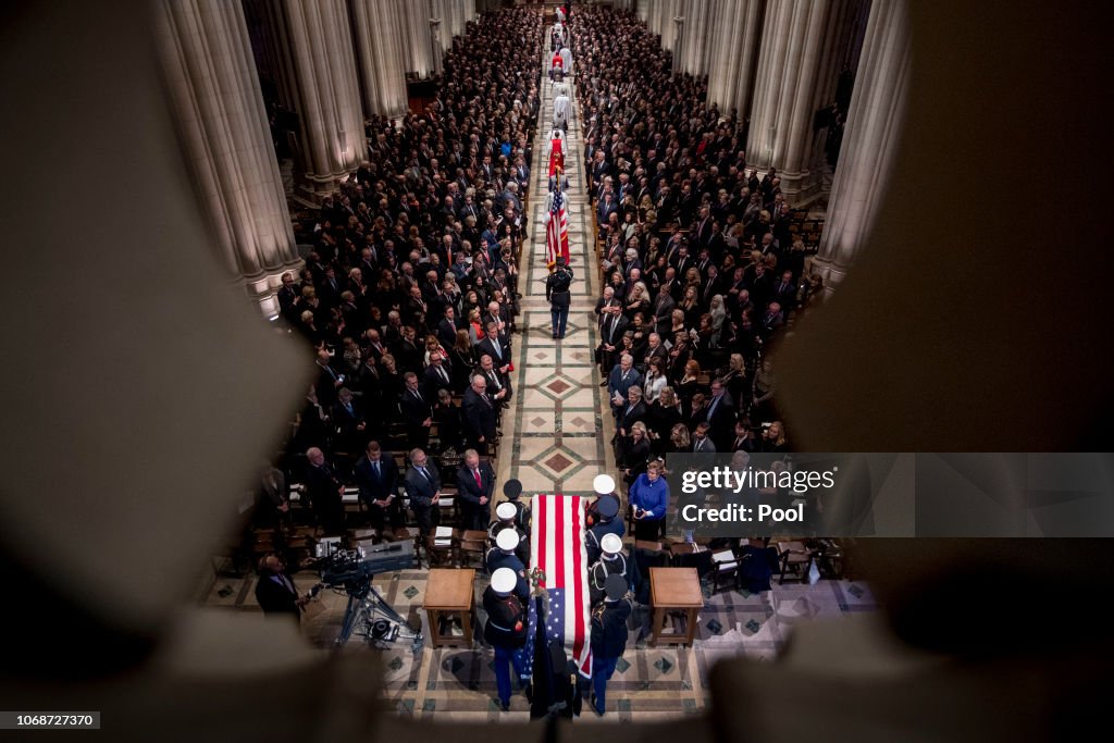 State Funeral Held For George H.W. Bush At The Washington National Cathedral