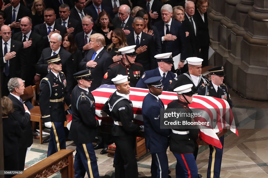Funeral Service Held For Former U.S. President George H.W. Bush