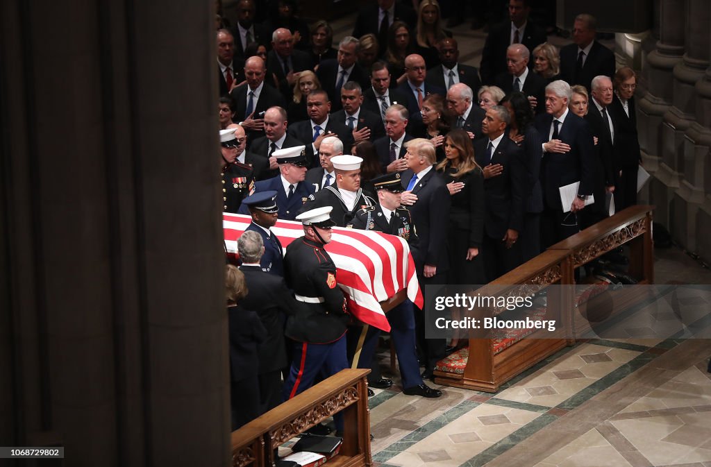 Funeral Service Held For Former U.S. President George H.W. Bush