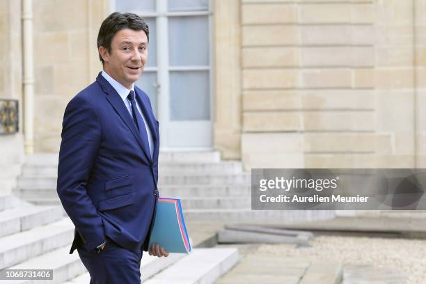 French Government Spokesman Benjamin Griveaux leaves the Elysee Palace after the weekly cabinet meeting on December 5, 2018 in Paris, France.