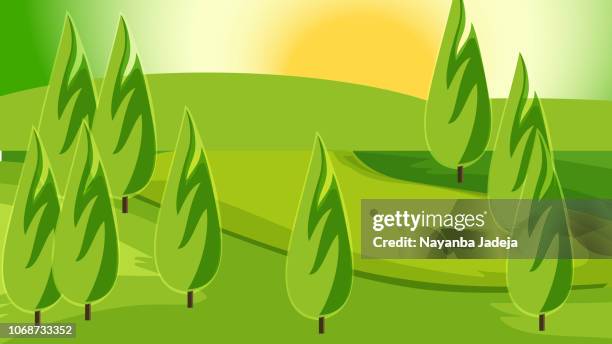 nature scenery green illustration - amazon forest stock illustrations