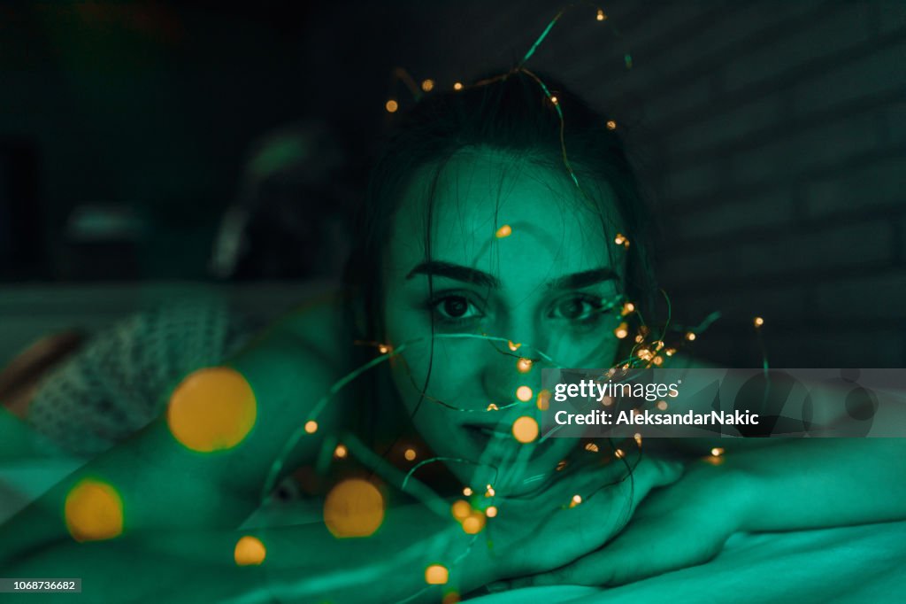 Tangled in fairy lights