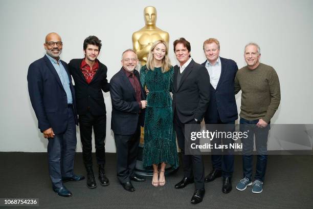 New York director of programs and membership Patrick Harrison, actor Ben Whishaw, composer Marc Shaiman, actor Emily Blunt, producer and director Rob...