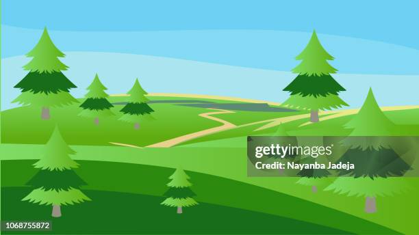 nature scenery green illustration - amazon forest stock illustrations