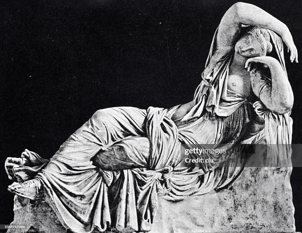Marble statue: Sleeping Ariadne