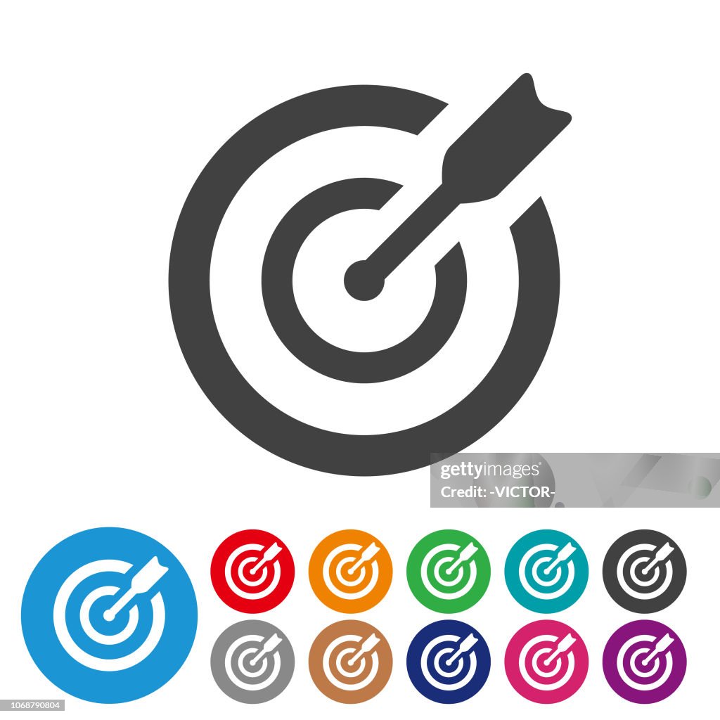 Iconos de destino - serie icono gráfico