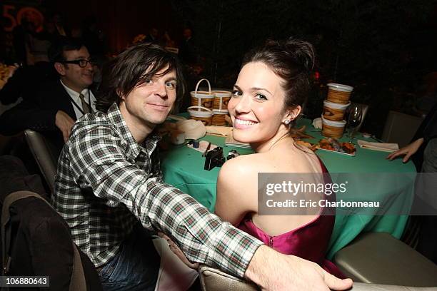 Ryan Adams and Mandy Moore at Disney's "TANGLED" World Premiere at the El Capitan Theatre on November 14, 2010 in Hollywood, California.