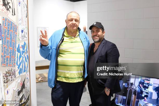 Jean Pigozzi and Brett Ratner attend the Art Basel Miami Beach VIP preview at the Miami Beach Convention Center on December 5, 2018 in Miami Beach,...