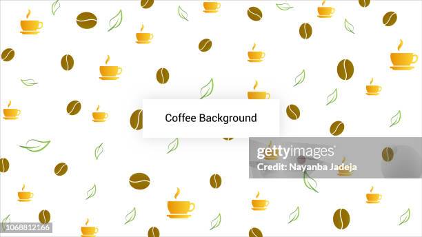 creative coffee seamless background pattern - coffee beans background stock illustrations