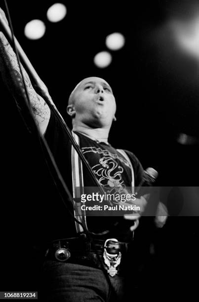 Angry Anderson of the band Rose Tattoo performs on stage at the Rosemont Horizon in Rosemont, Illinois, November 24, 1982.