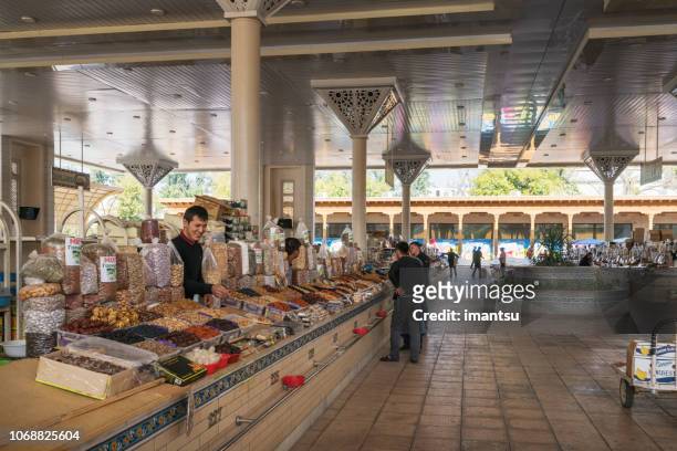 alay bazaar from inside. - uzbekistan market stock pictures, royalty-free photos & images