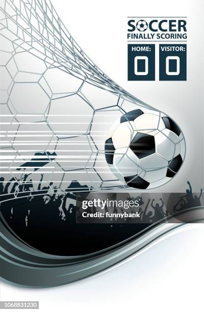 soccer finally scoring - audience clapping stock illustrations