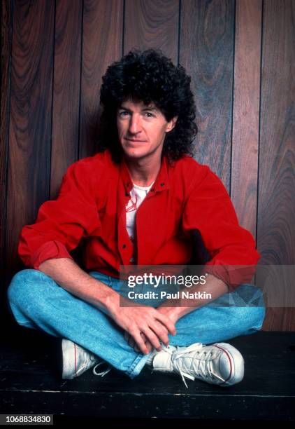 Kevin Cronin of REO Speedwagon at the Rosemont Horizon in Rosemont, Illinois, January 19, 1985.